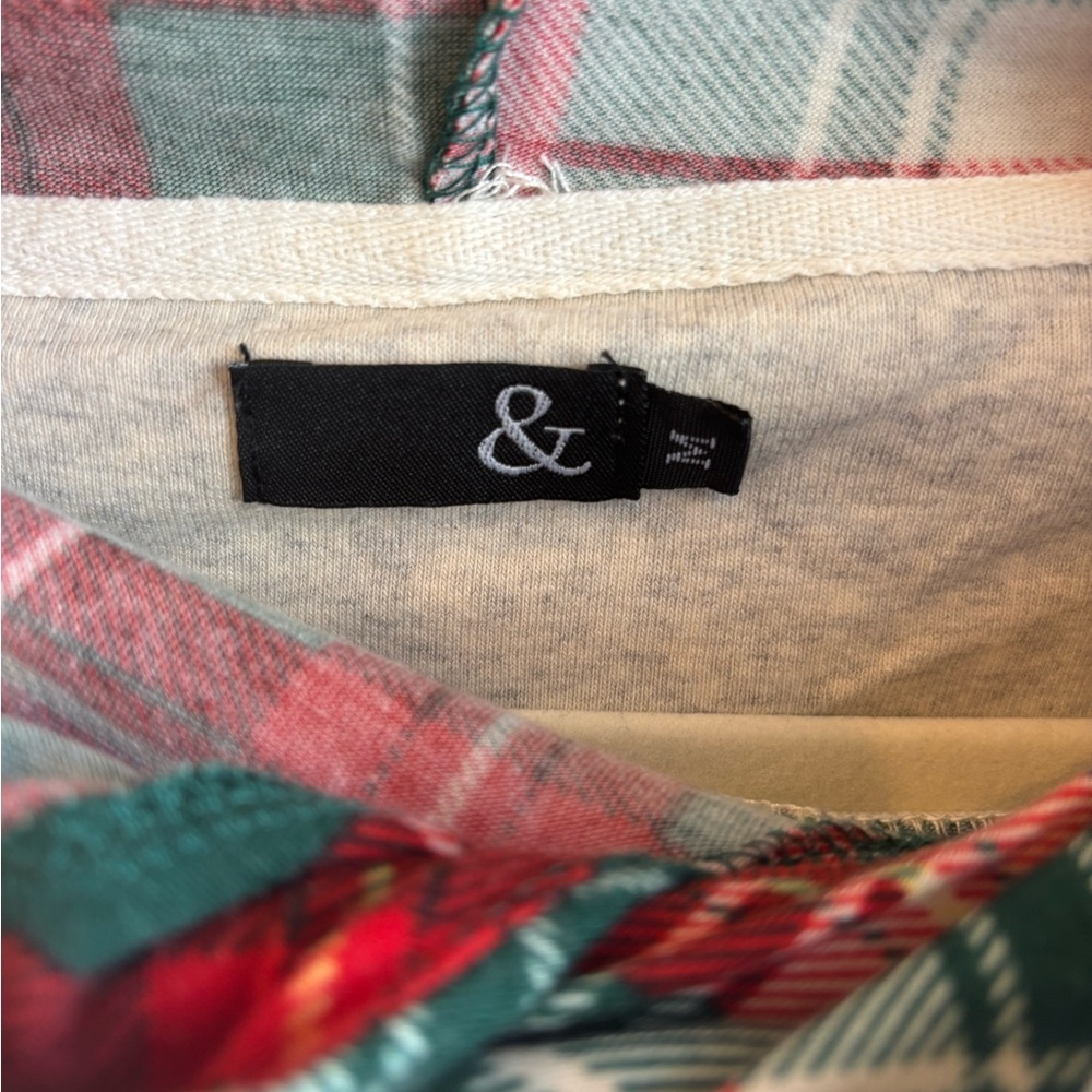 Women’s Christmas plaid Gray Hoodie - Picture 3 of 5